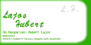 lajos hubert business card